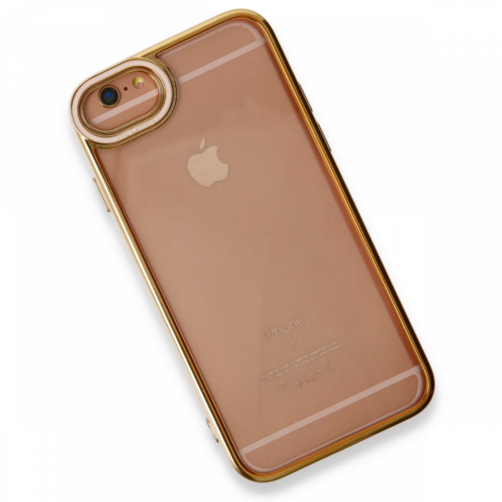  iPhone 6 Kılıf Liva Lens Silikon - Pudra