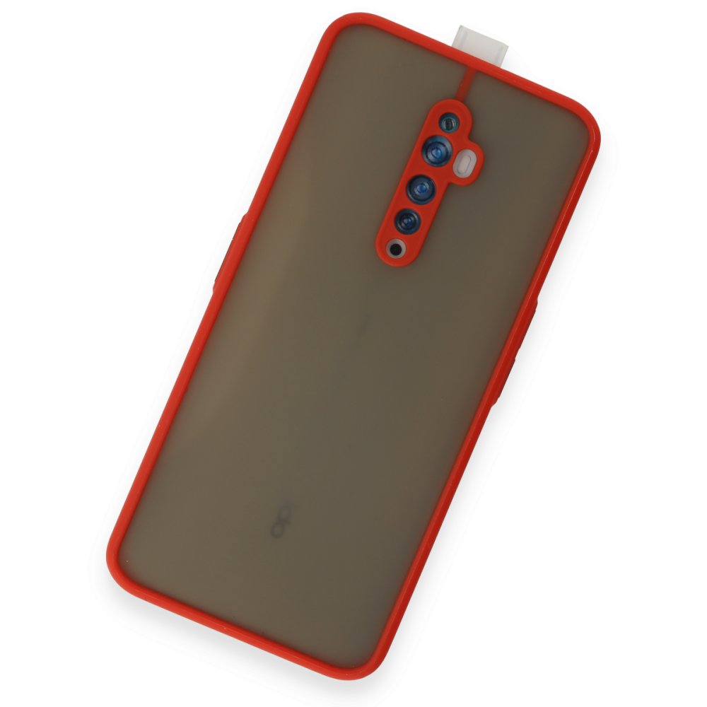  Oppo Reno 2Z Kılıf Montreal Silikon Kapak - Kırmızı
