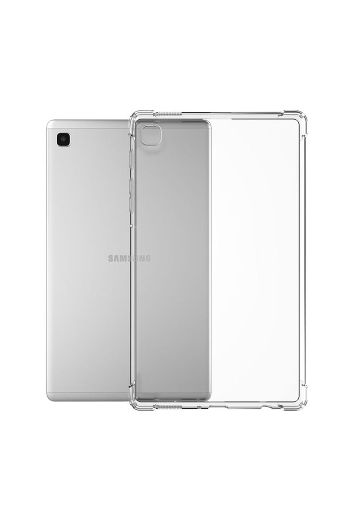  Samsung Galaxy T220 Tab A7 Lite 8.7 Kılıf Anti Şeffaf Tablet Silikon - Şeffaf