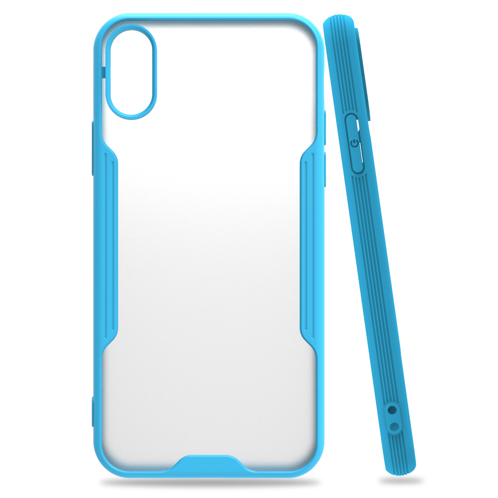 iPhone X Kılıf Platin Silikon - Mavi  iPhone X Kılıf Platin Silikon - Mavi