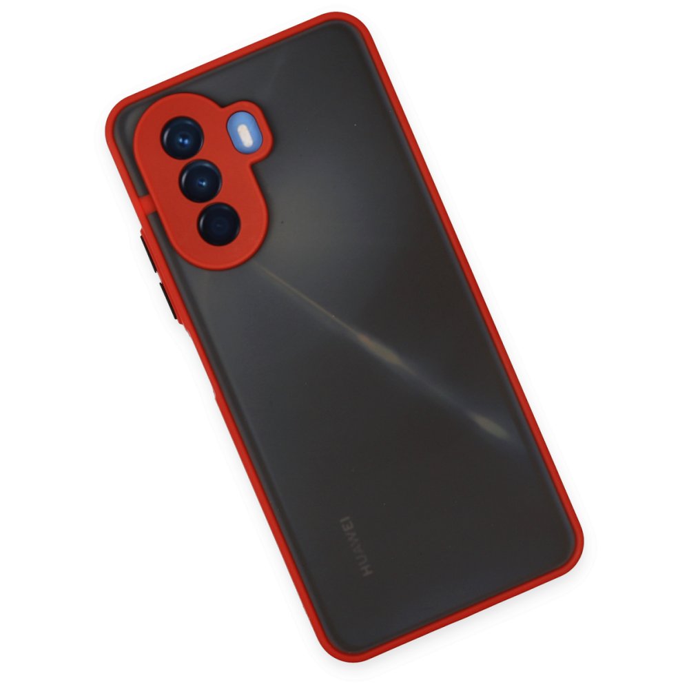  Huawei Nova Y70 Kılıf Montreal Silikon Kapak - Kırmızı