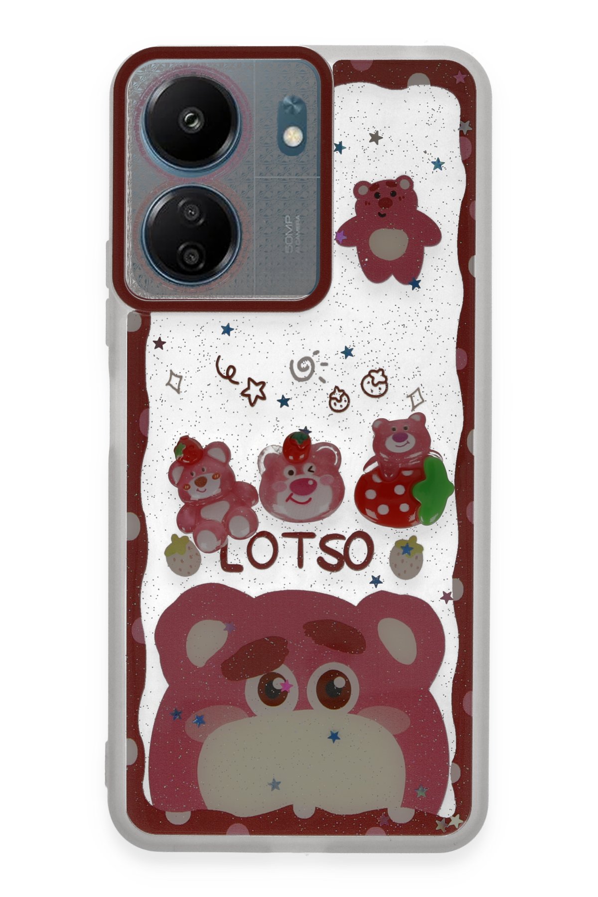 Redmi 13C Kılıf Sweet Desenli Silikon Kapak - Pembe