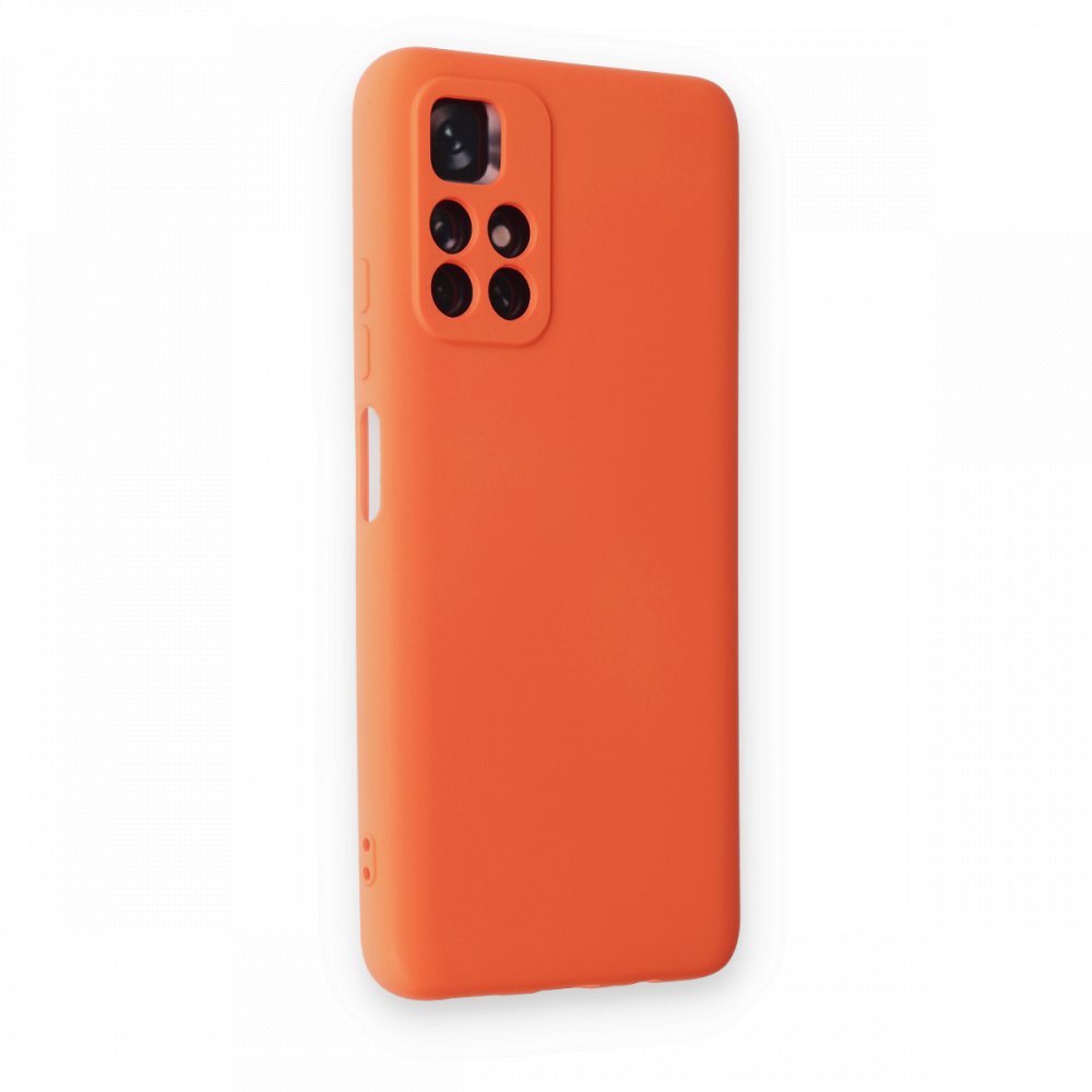 Xiaomi Poco M4 Pro 5G Kılıf Nano içi Kadife Silikon - Turuncu