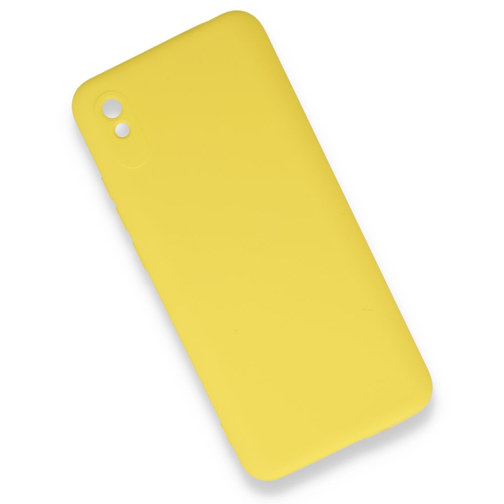 Redmi 9A Kılıf Nano içi Kadife Silikon - Sarı Redmi 9A Kılıf Nano içi Kadife Silikon - Sarı
