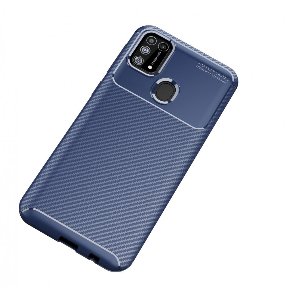  Samsung Galaxy M31 Kılıf Auto Focus Karbon Kapak - Lacivert