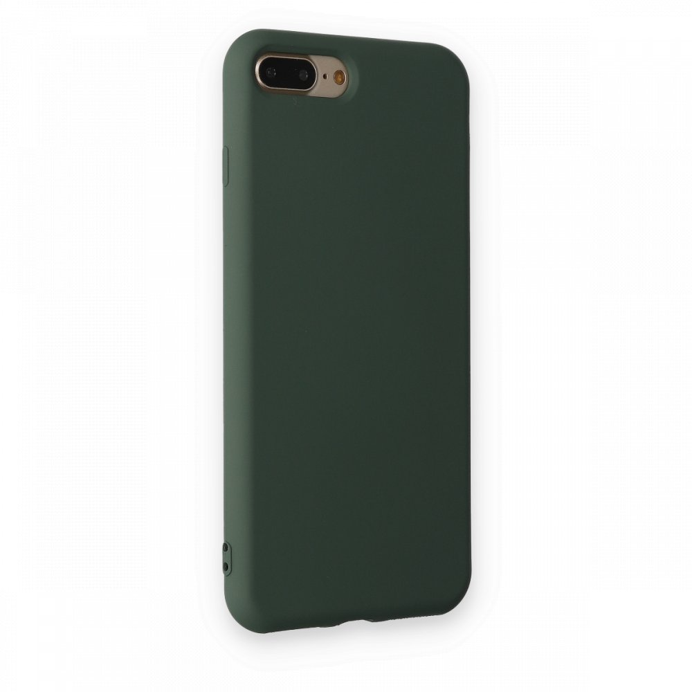 iPhone 8 Plus Kılıf Nano içi Kadife Silikon - Koyu Yeşil iPhone 8 Plus Kılıf Nano içi Kadife Silikon - Koyu Yeşil