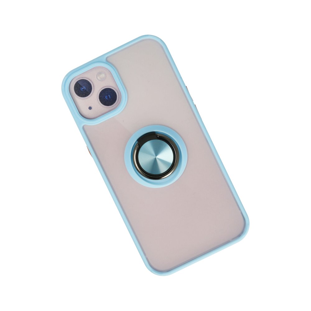 iPhone 15 Kılıf Montreal Yüzüklü Silikon Kapak - Buz Mavi  iPhone 15 Kılıf Montreal Yüzüklü Silikon Kapak - Buz Mavi