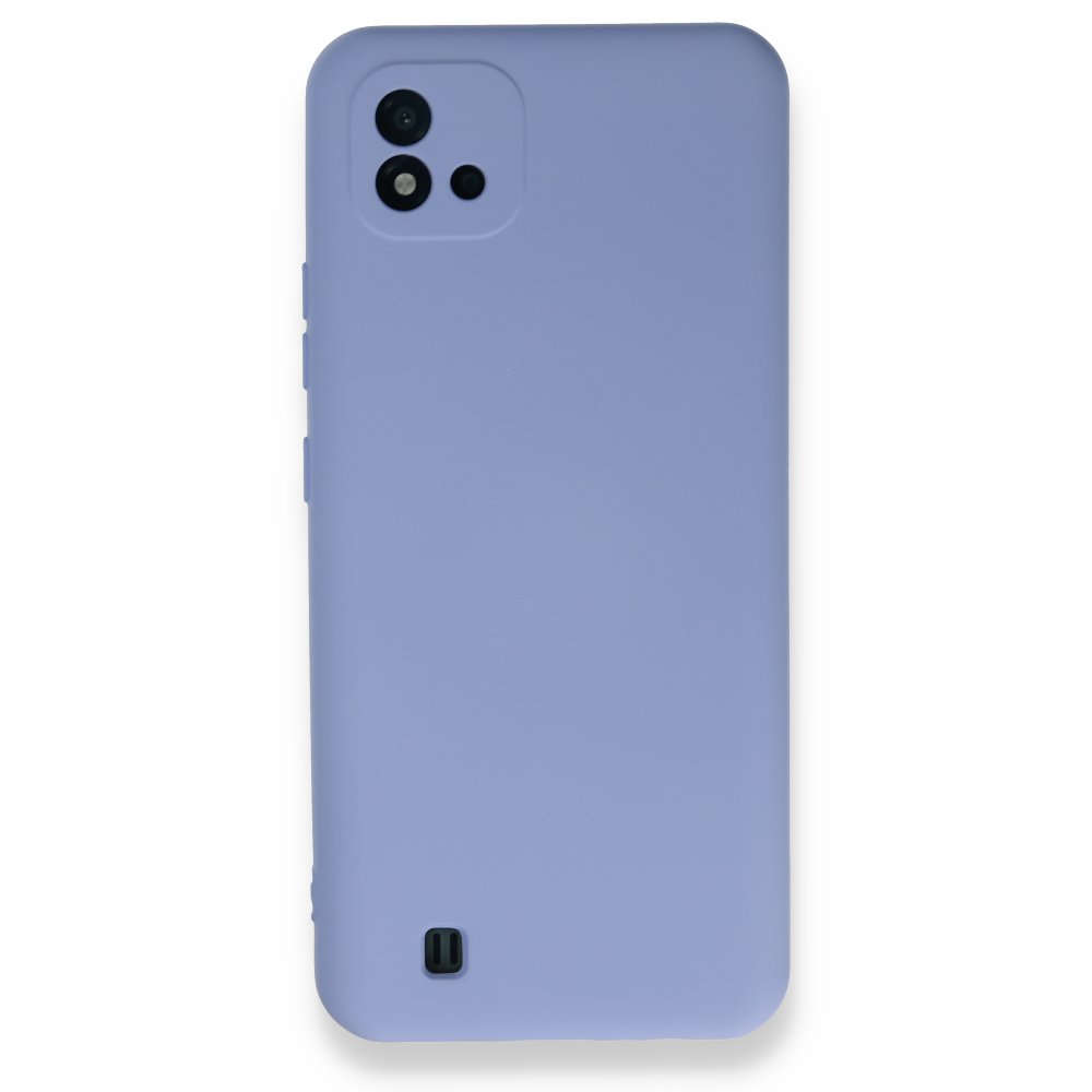 Realme C11 2021 Kılıf Nano içi Kadife Silikon - Lila  Realme C11 2021 Kılıf Nano içi Kadife Silikon - Lila