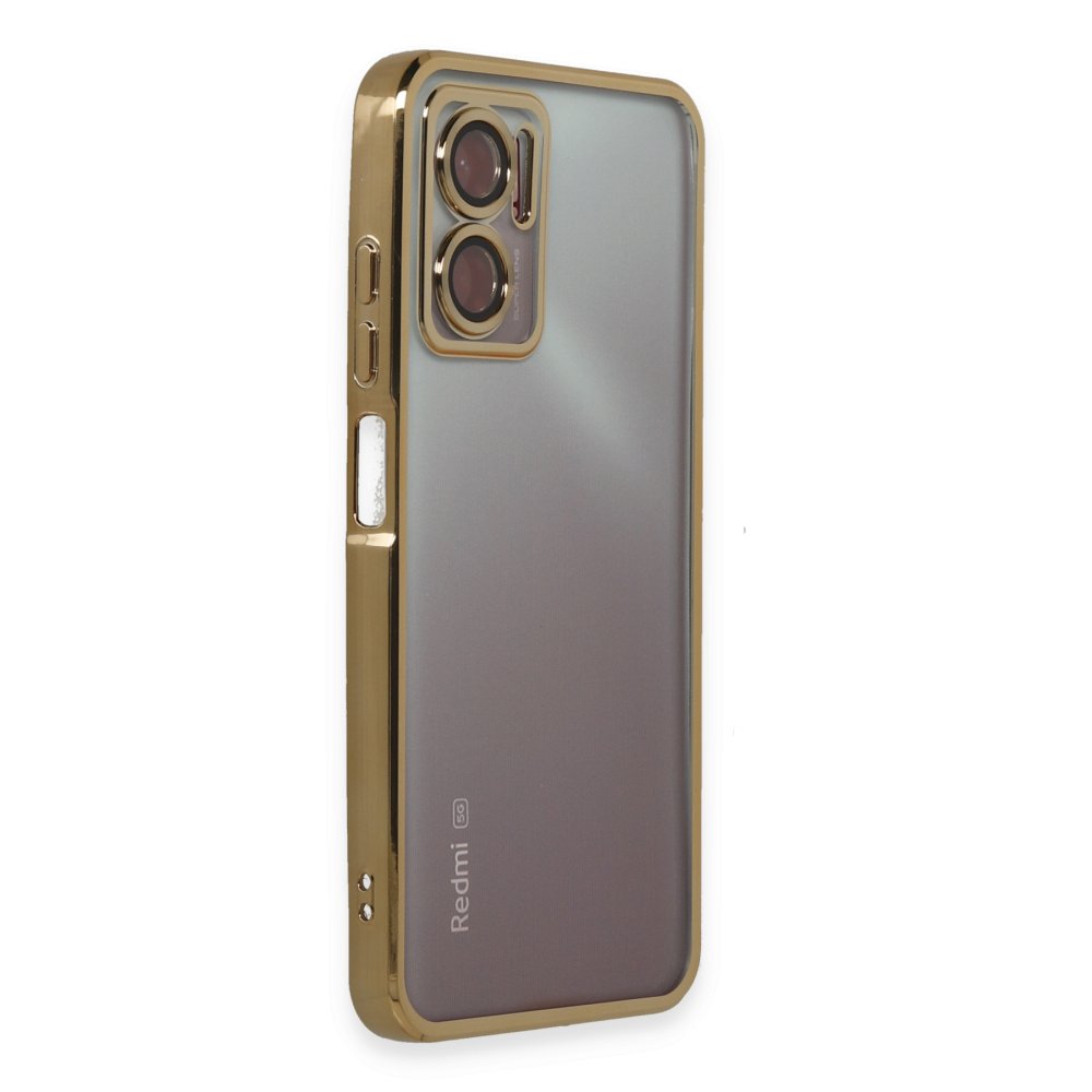 Redmi Note 11E Kılıf Razer Lensli Silikon - Gold
