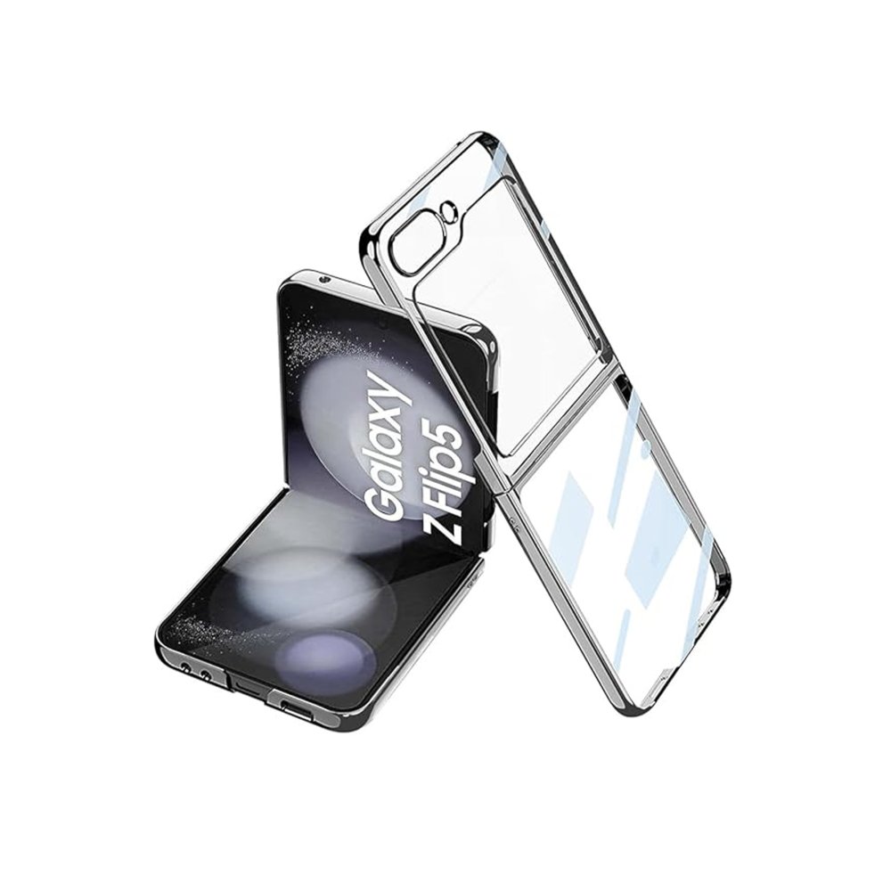  Samsung Galaxy Z Flip 5 Kılıf Fold Element Kapak - Gümüş