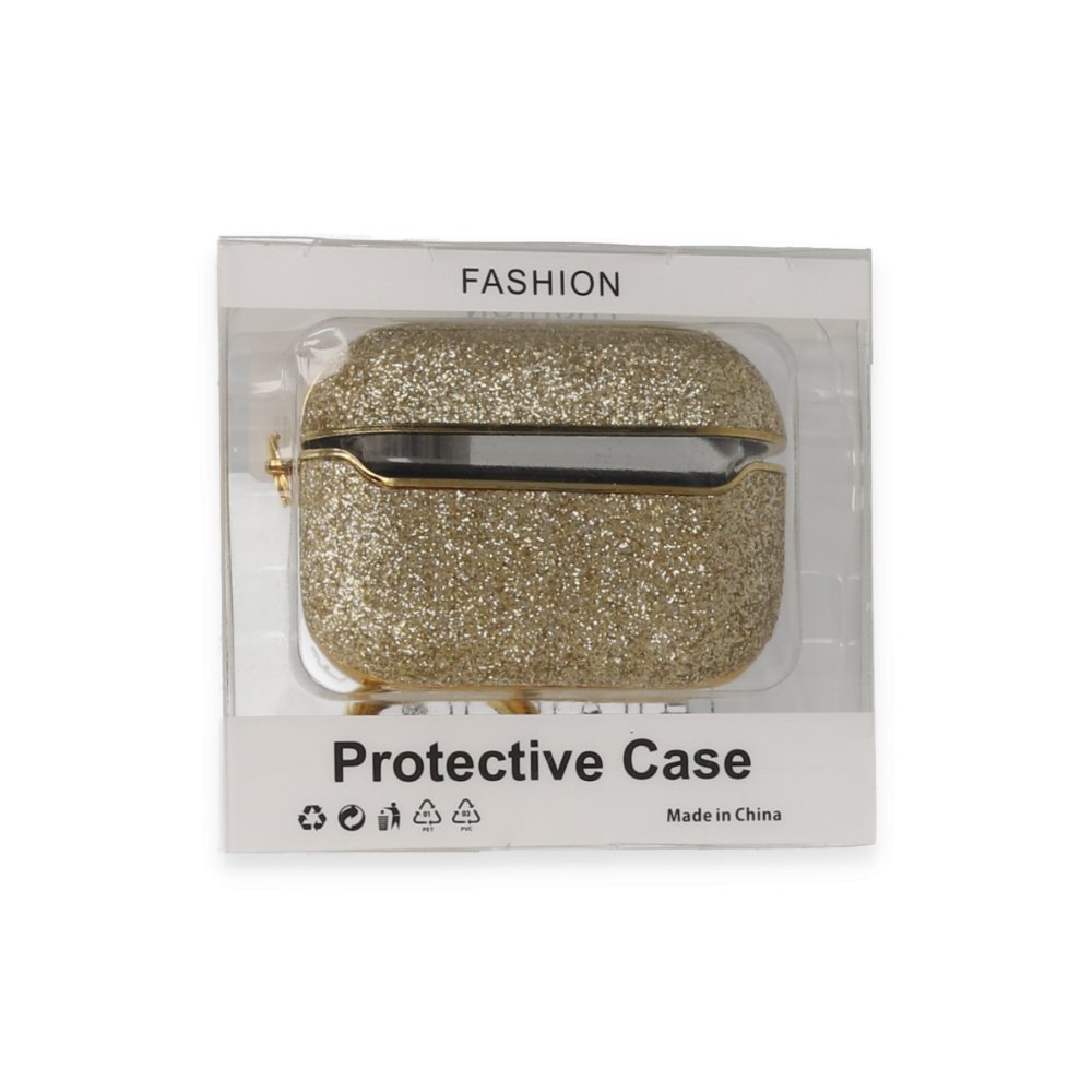  Airpods 3 (3.nesil) Spell Simli Kılıf - Gold