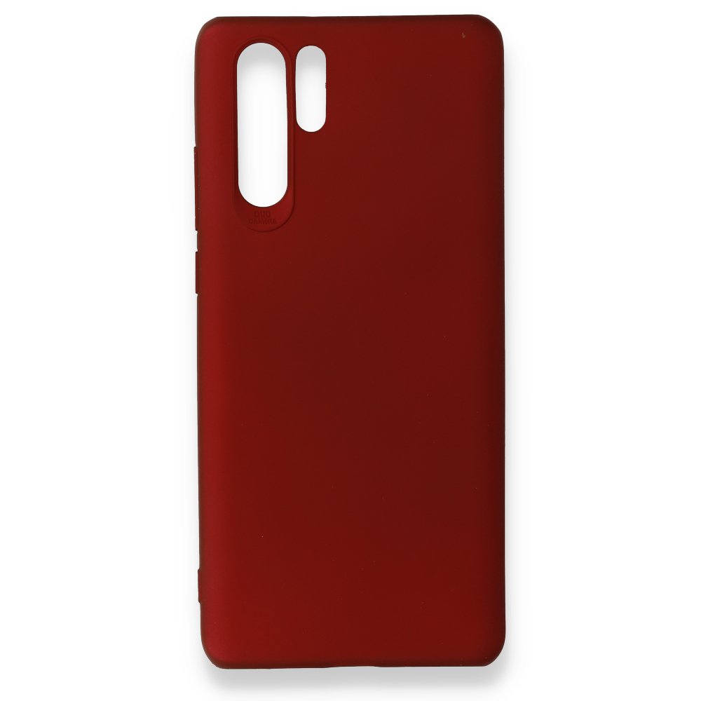 Huawei P30 Pro Kılıf First Silikon - Bordo  Huawei P30 Pro Kılıf First Silikon - Bordo