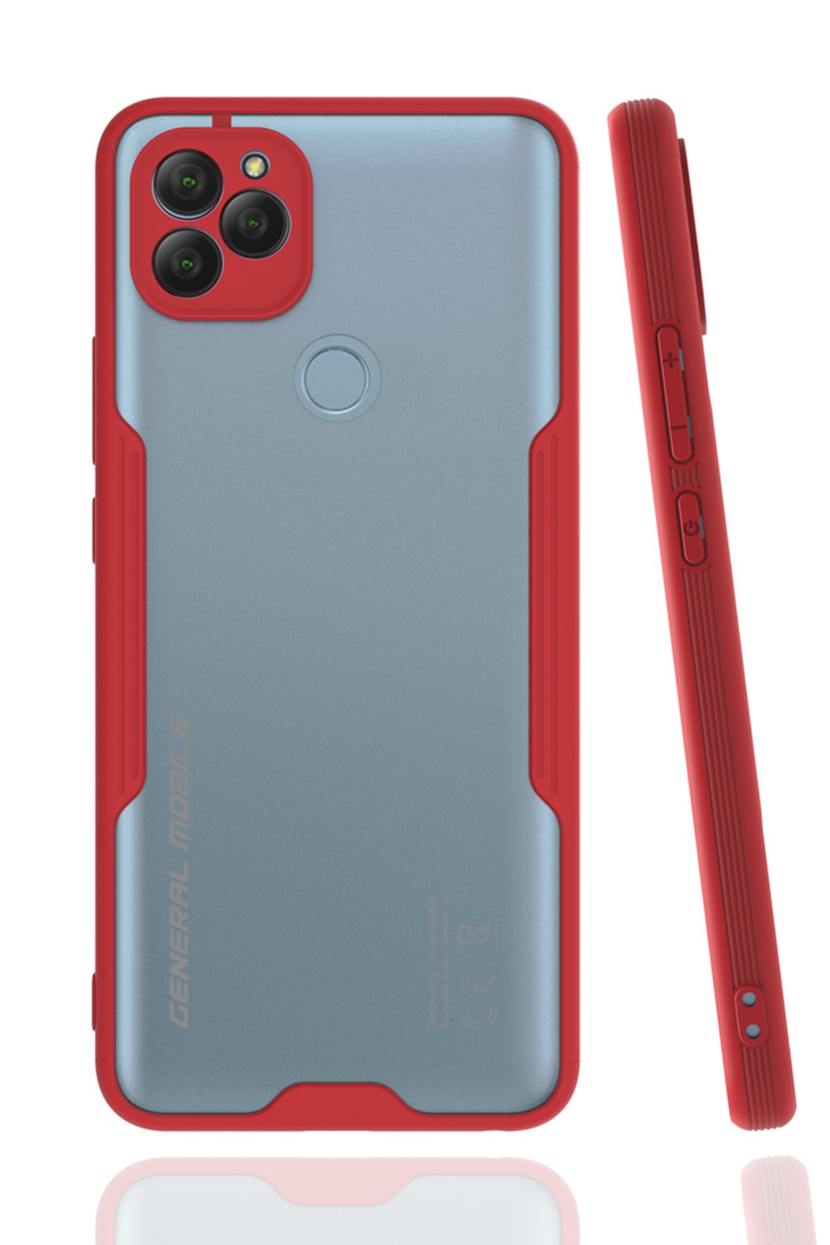  General Mobile GM 22 Kılıf Platin Silikon - Kırmızı