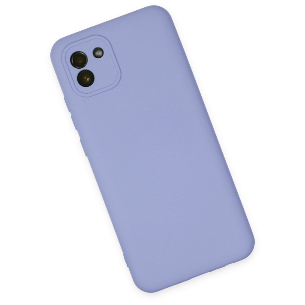  Samsung Galaxy A03 Kılıf Nano içi Kadife Silikon - Lila
