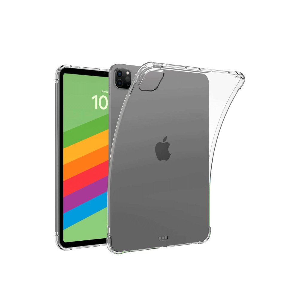  iPad Pro 13 (2024) Kılıf Anti Şeffaf Tablet Silikon - Şeffaf