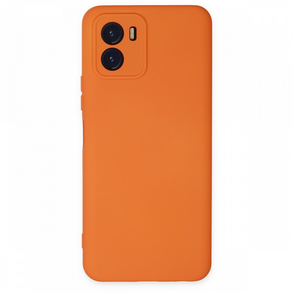  Vivo Y15S Kılıf Nano içi Kadife Silikon - Turuncu