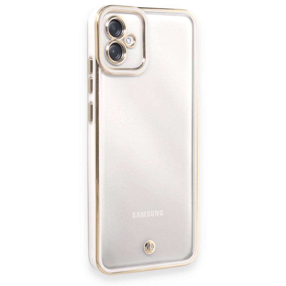  Samsung Galaxy A04E Kılıf Liva Lens Silikon - Beyaz