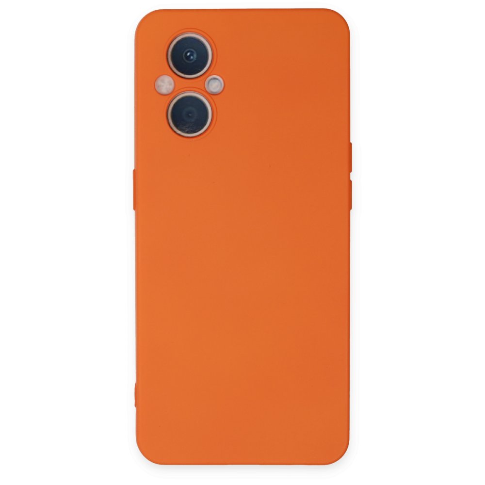  Oppo Reno 8 Lite Kılıf Nano içi Kadife Silikon - Turuncu