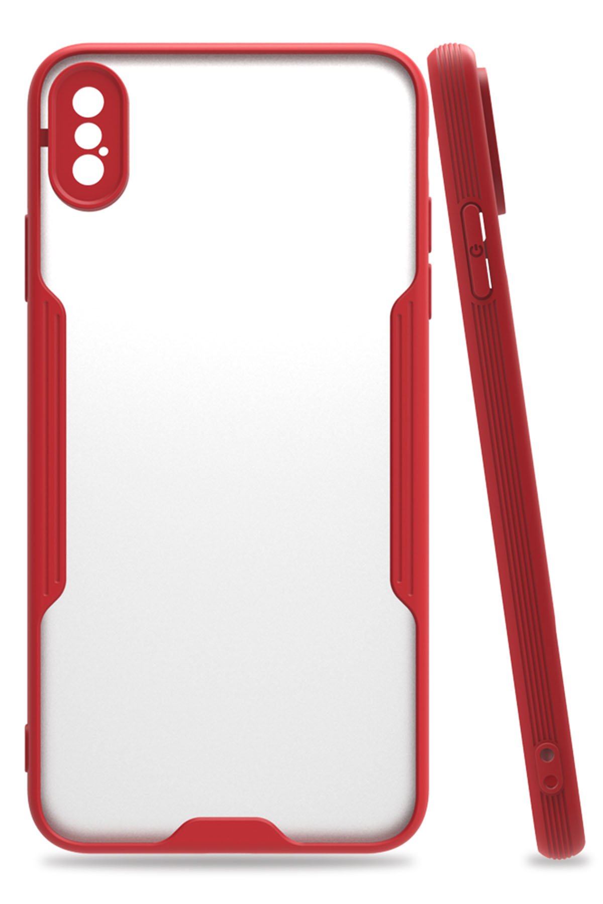 iPhone XS Max Kılıf Platin Silikon - Kırmızı  iPhone XS Max Kılıf Platin Silikon - Kırmızı