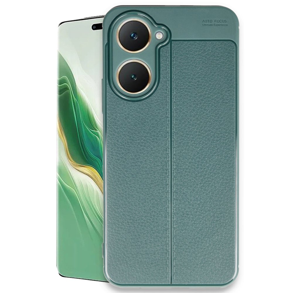 Vivo Y18 Kılıf Auto Focus Kapak - Koyu Yeşil Vivo Y18 Kılıf Auto Focus Kapak - Koyu Yeşil