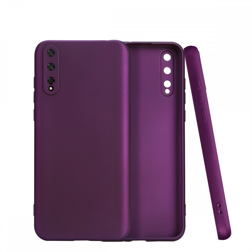 Huawei Y8P Kılıf First Silikon - Mürdüm  Huawei Y8P Kılıf First Silikon - Mürdüm