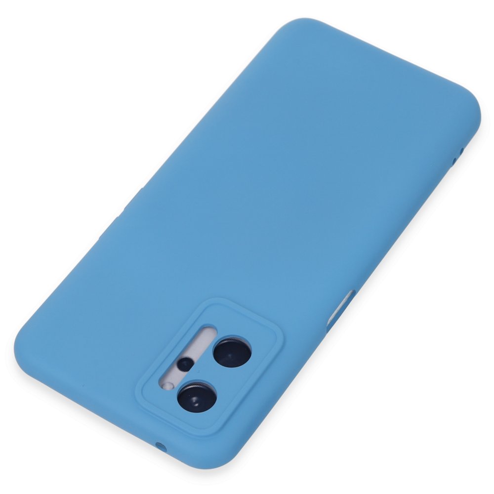  Realme 9i 4G Kılıf Nano içi Kadife Silikon - Mavi