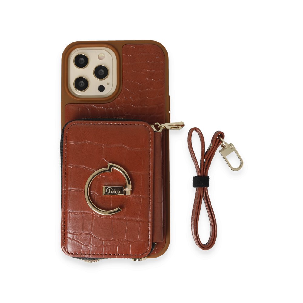 Joko iPhone 12 Pro Kılıf Ermes Kapak - Kahverengi Joko iPhone 12 Pro Kılıf Ermes Kapak - Kahverengi