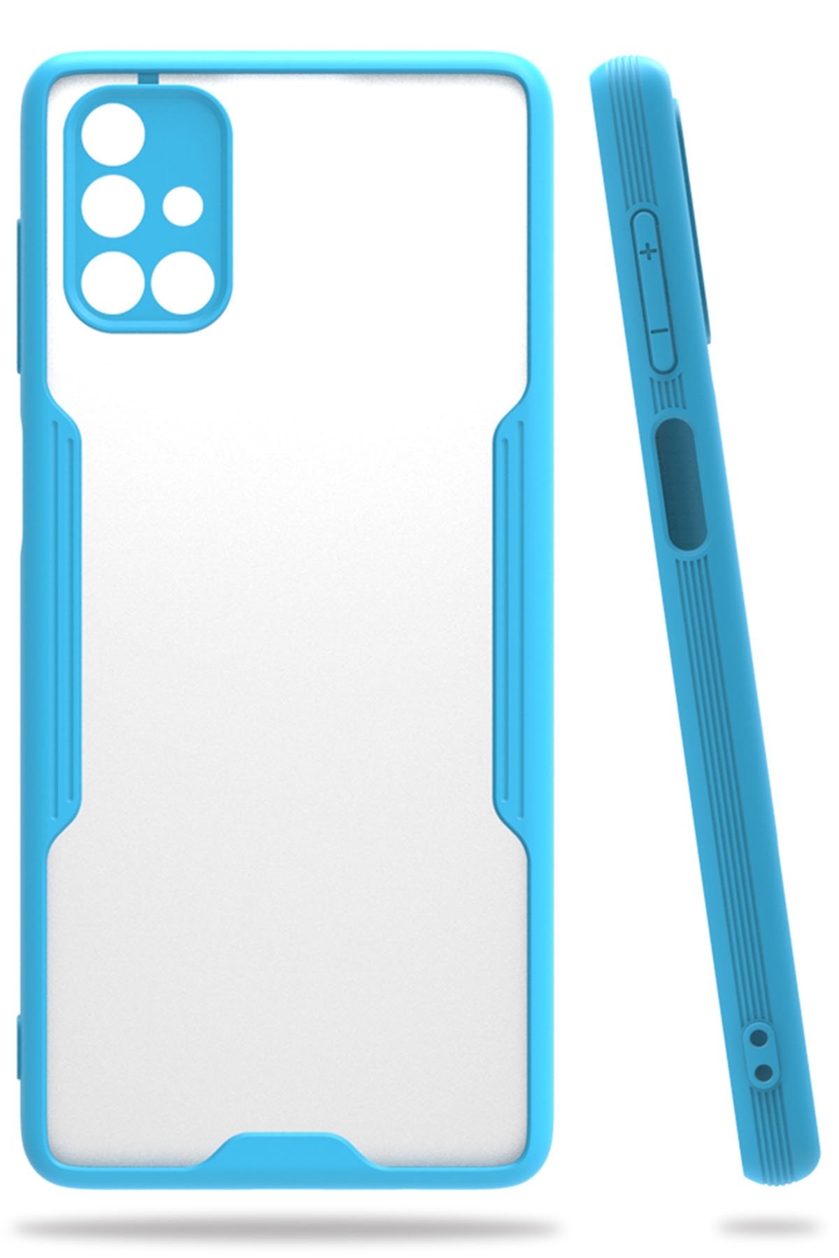  Samsung Galaxy M51 Kılıf Platin Silikon - Mavi