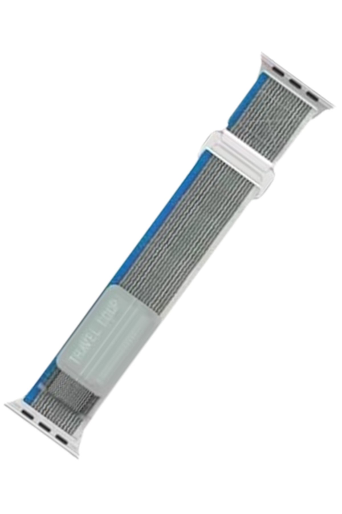  Apple Watch 41mm Alice Kumaş Kordon - Mavi-Gri