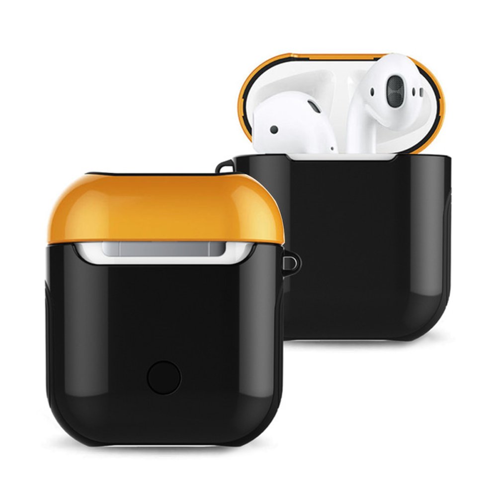  Airpods (1.nesil) 3in1 Kılıf - Siyah-Sarı
