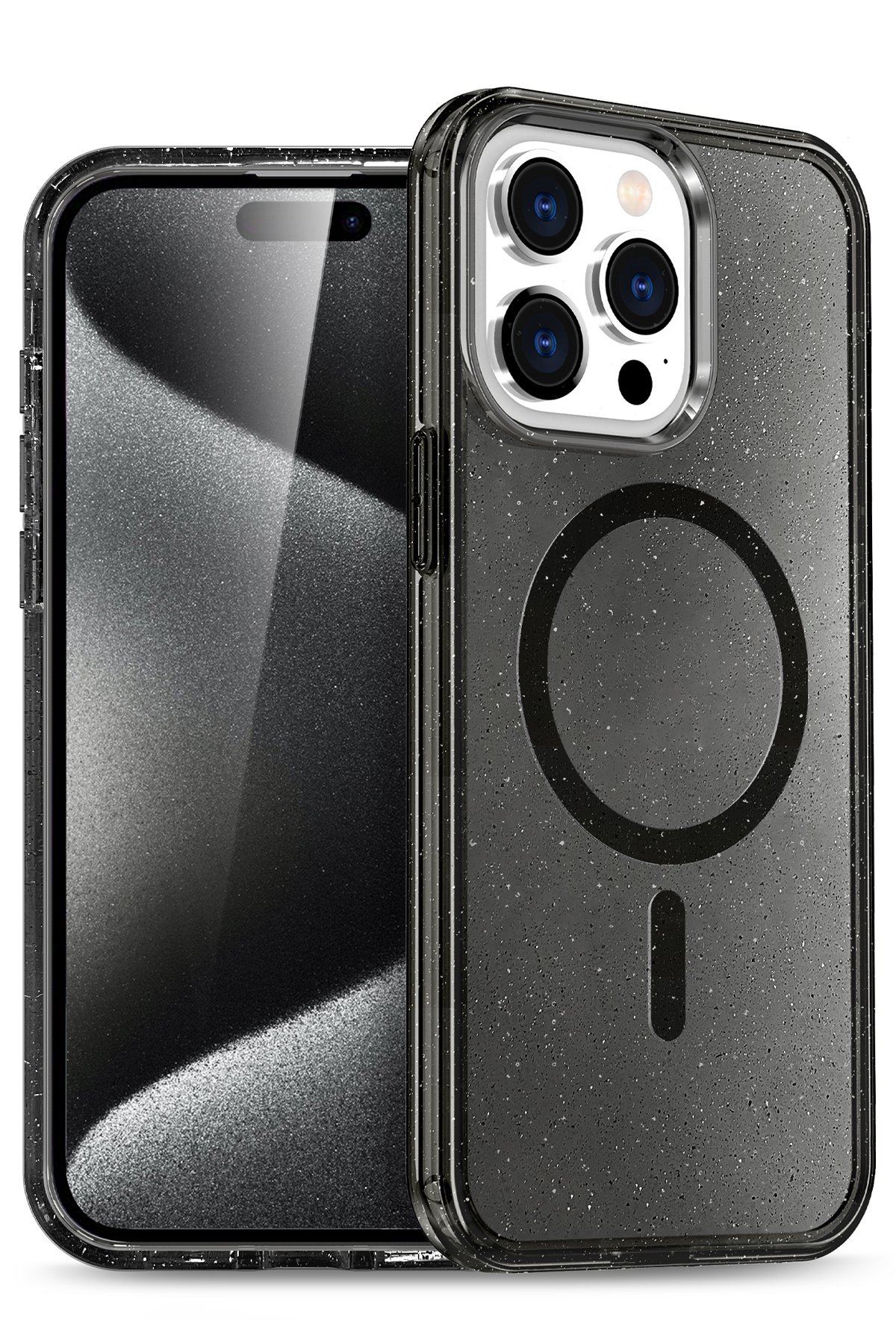 iPhone 16 Pro Kılıf Glow Magsafe Kapak - Siyah  iPhone 16 Pro Kılıf Glow Magsafe Kapak - Siyah