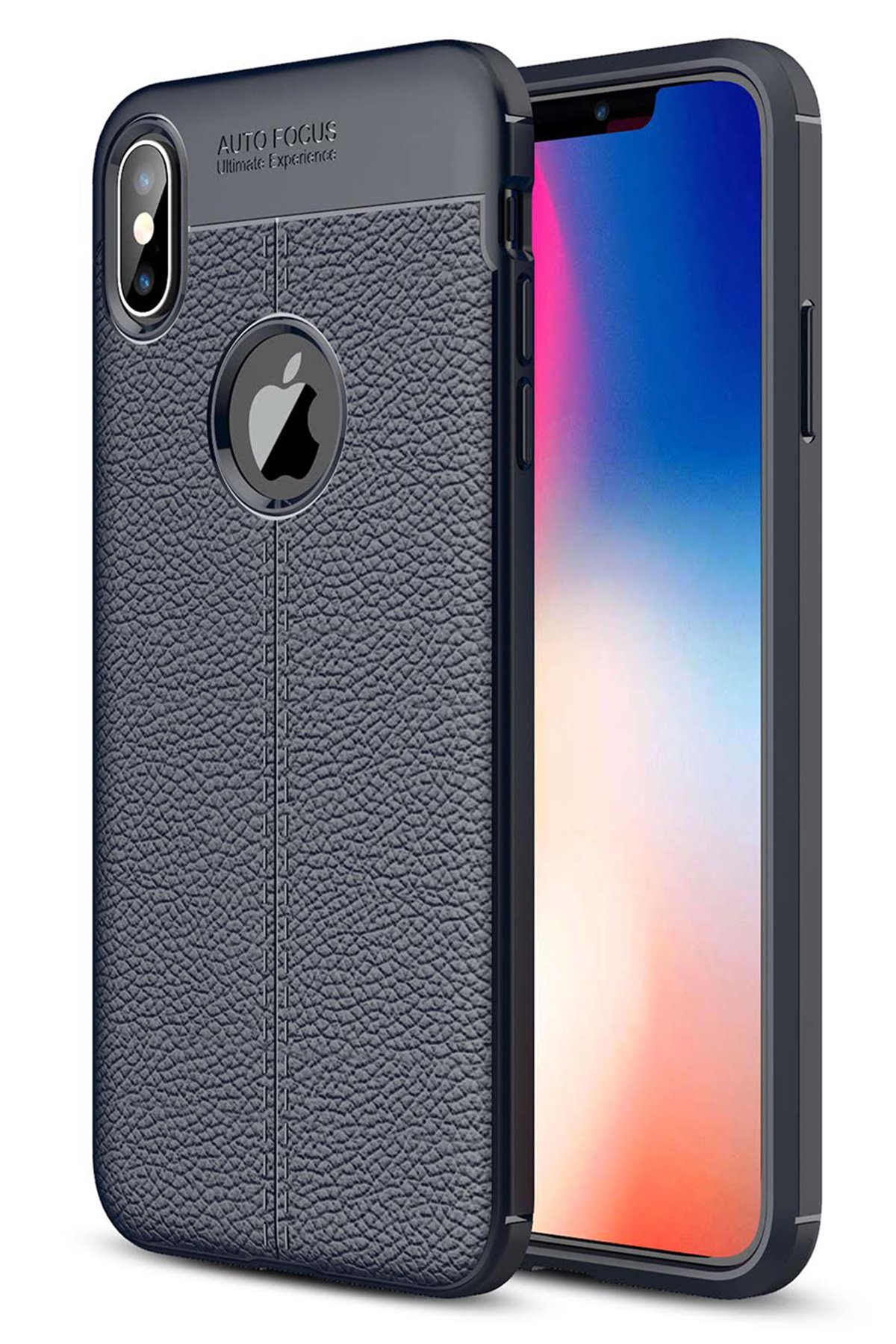 iPhone XS Max Kılıf Auto Focus Kapak - Lacivert iPhone XS Max Kılıf Auto Focus Kapak - Lacivert