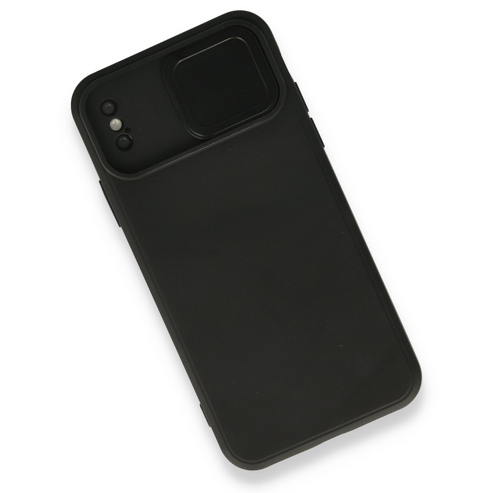 iPhone X Kılıf Color Lens Silikon - Siyah  iPhone X Kılıf Color Lens Silikon - Siyah