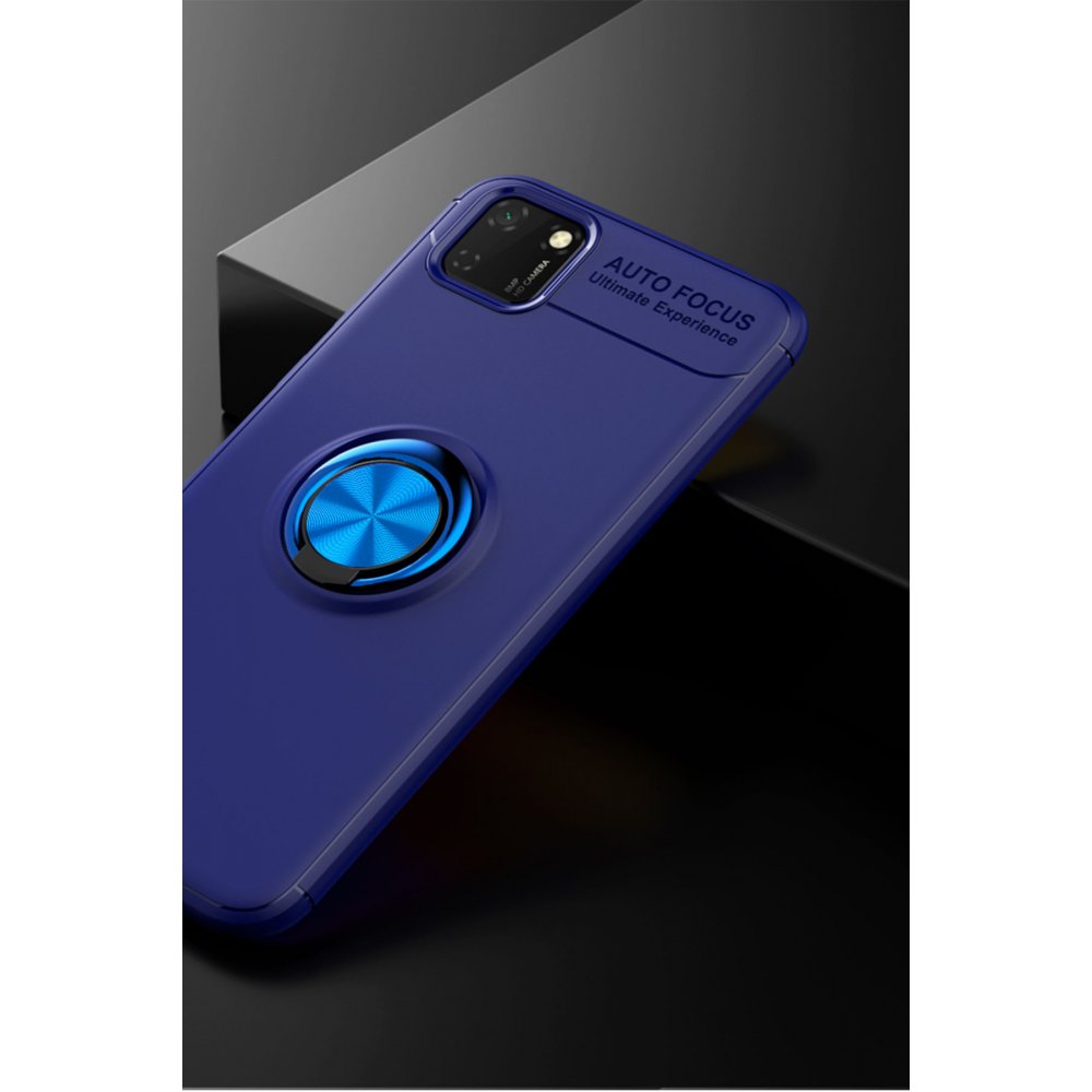 Huawei Y5P Kılıf Range Yüzüklü Silikon - Mavi Huawei Y5P Kılıf Range Yüzüklü Silikon - Mavi