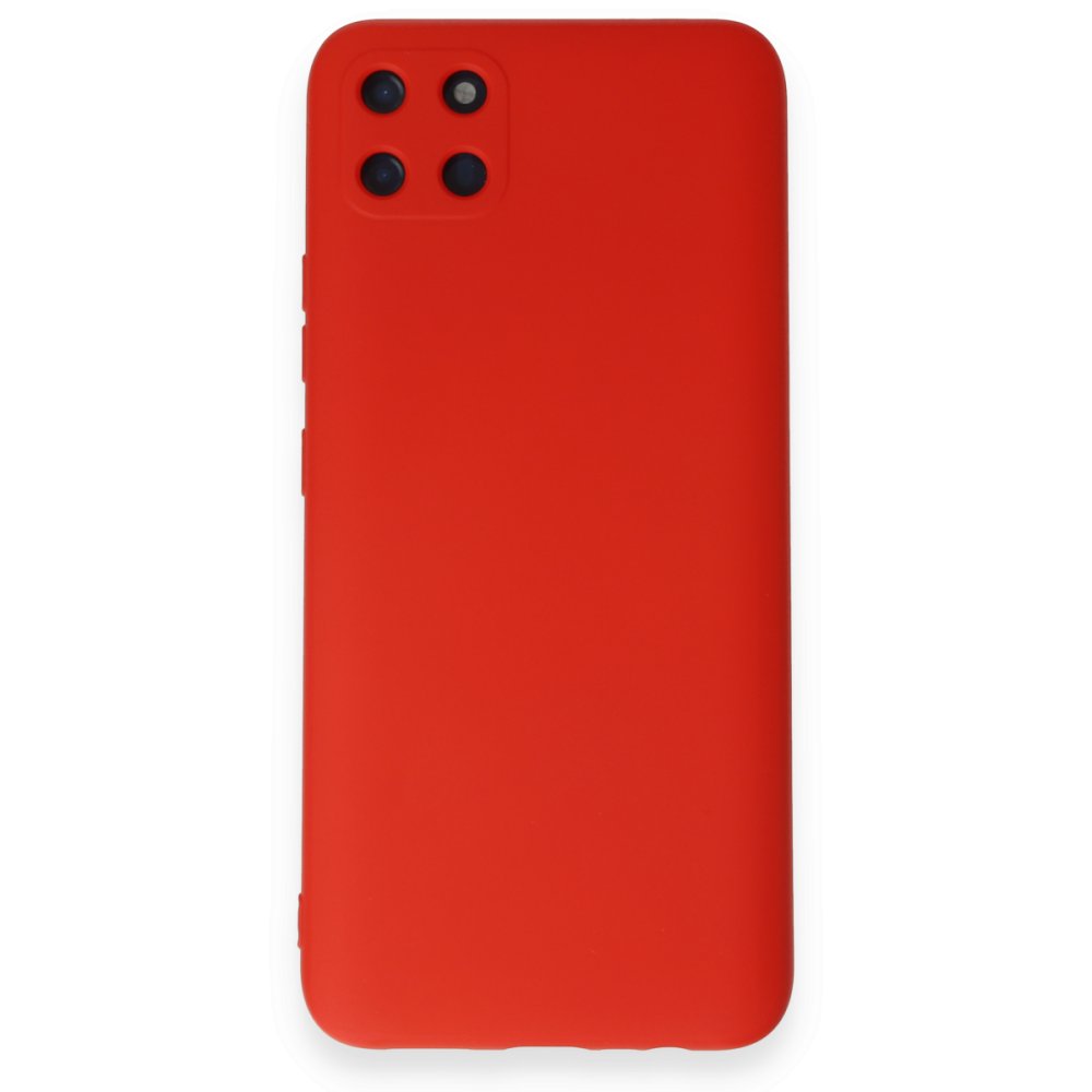 Realme C11 Kılıf Nano içi Kadife Silikon - Kırmızı  Realme C11 Kılıf Nano içi Kadife Silikon - Kırmızı