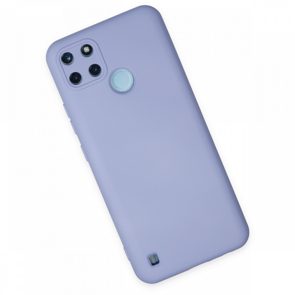  Realme C21Y Kılıf Nano içi Kadife Silikon - Lila
