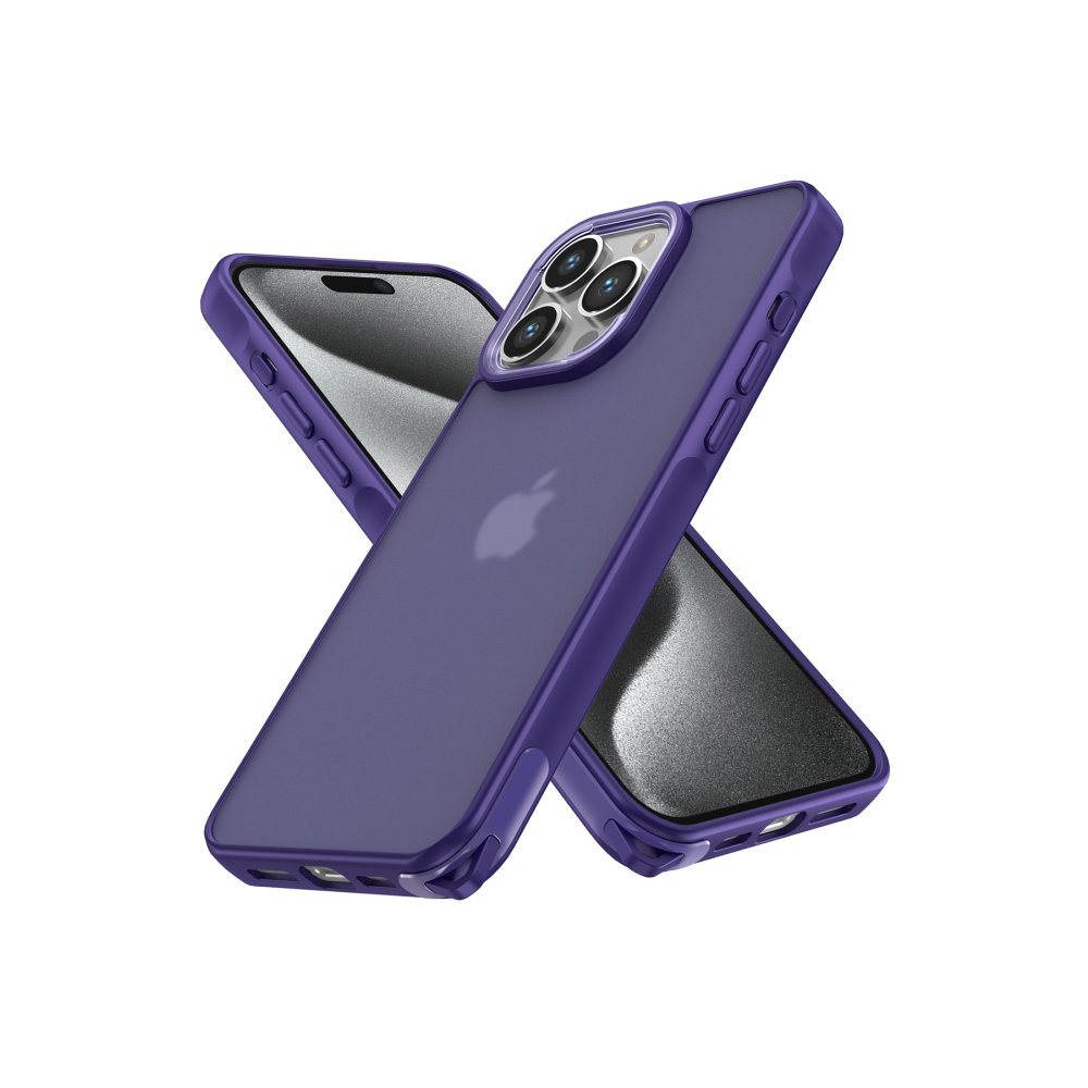  iPhone 12 Pro Max Kılıf Elegant Kapak - Derin Mor