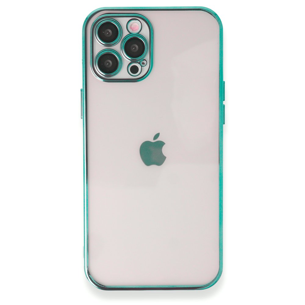  iPhone 12 Pro Max Kılıf Razer Lensli Silikon - Yeşil