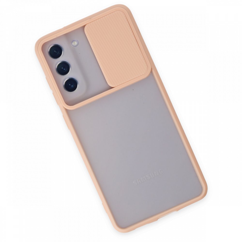  Samsung Galaxy S21 FE Kılıf Palm Buzlu Kamera Sürgülü Silikon - Pembe