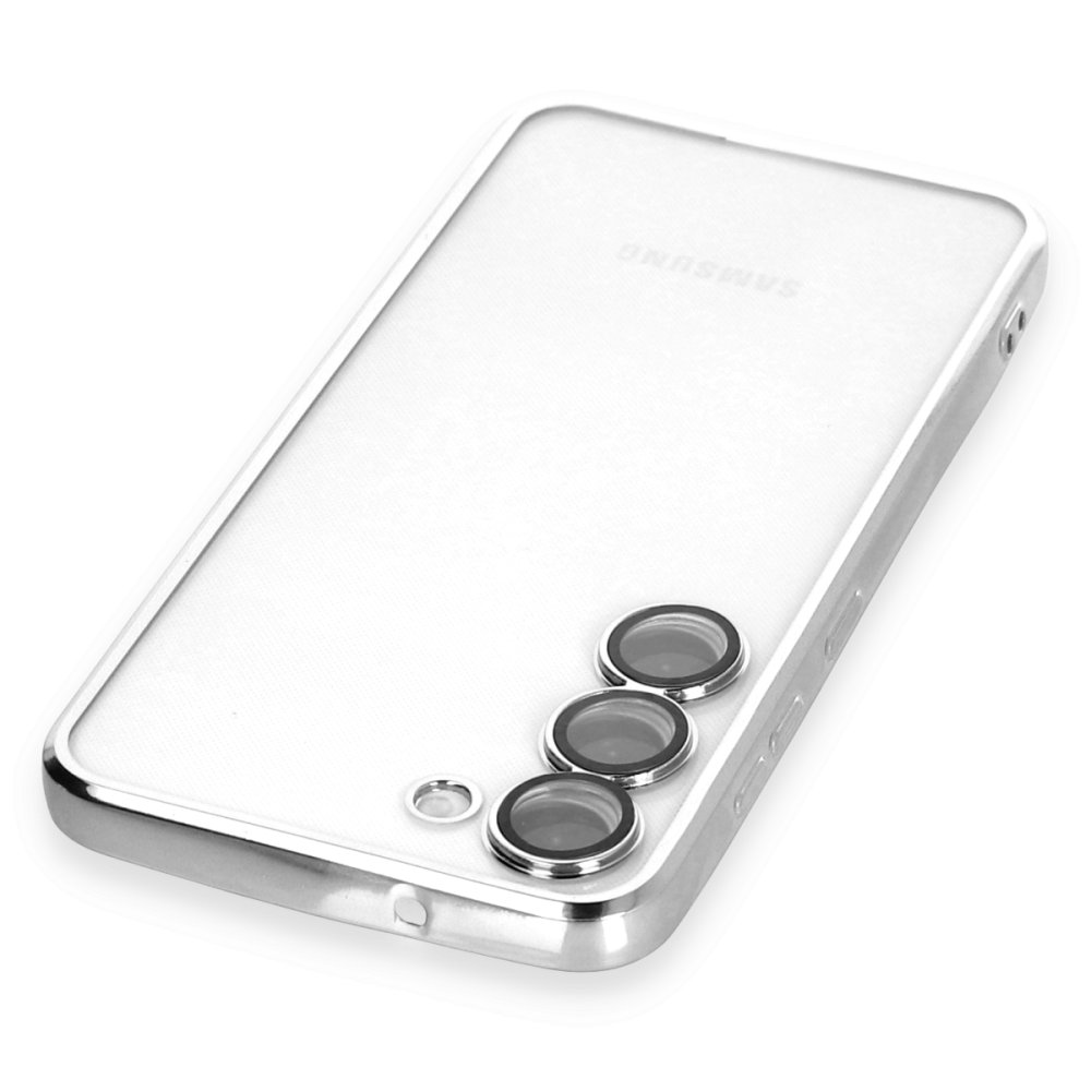  Samsung Galaxy S23 Plus Kılıf Razer Lensli Silikon - Gümüş
