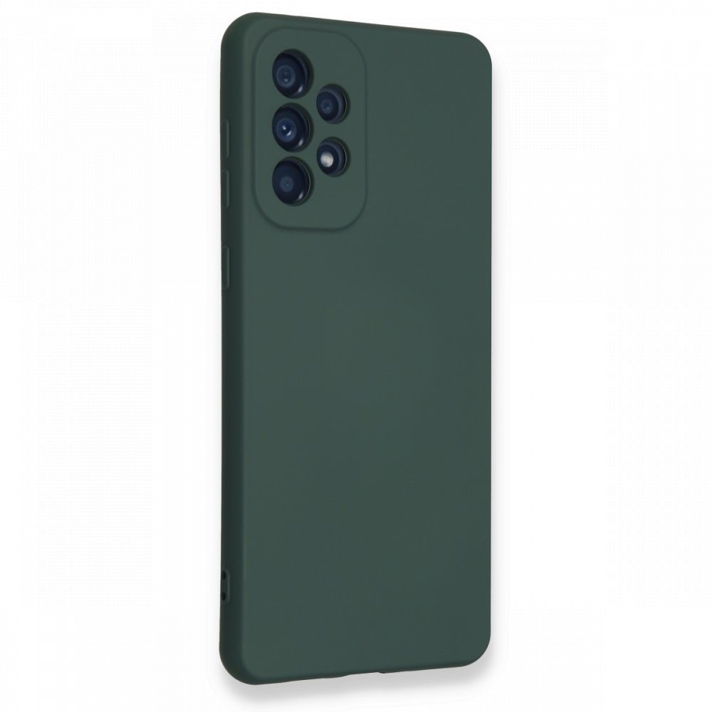  Samsung Galaxy A33 5G Kılıf Nano içi Kadife Silikon - Koyu Yeşil