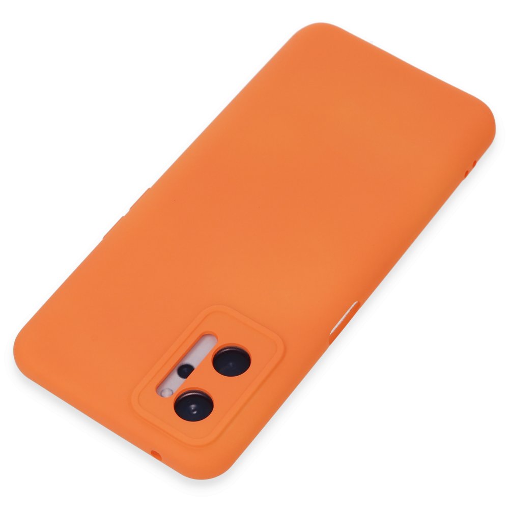  Realme 9i 4G Kılıf Nano içi Kadife Silikon - Turuncu