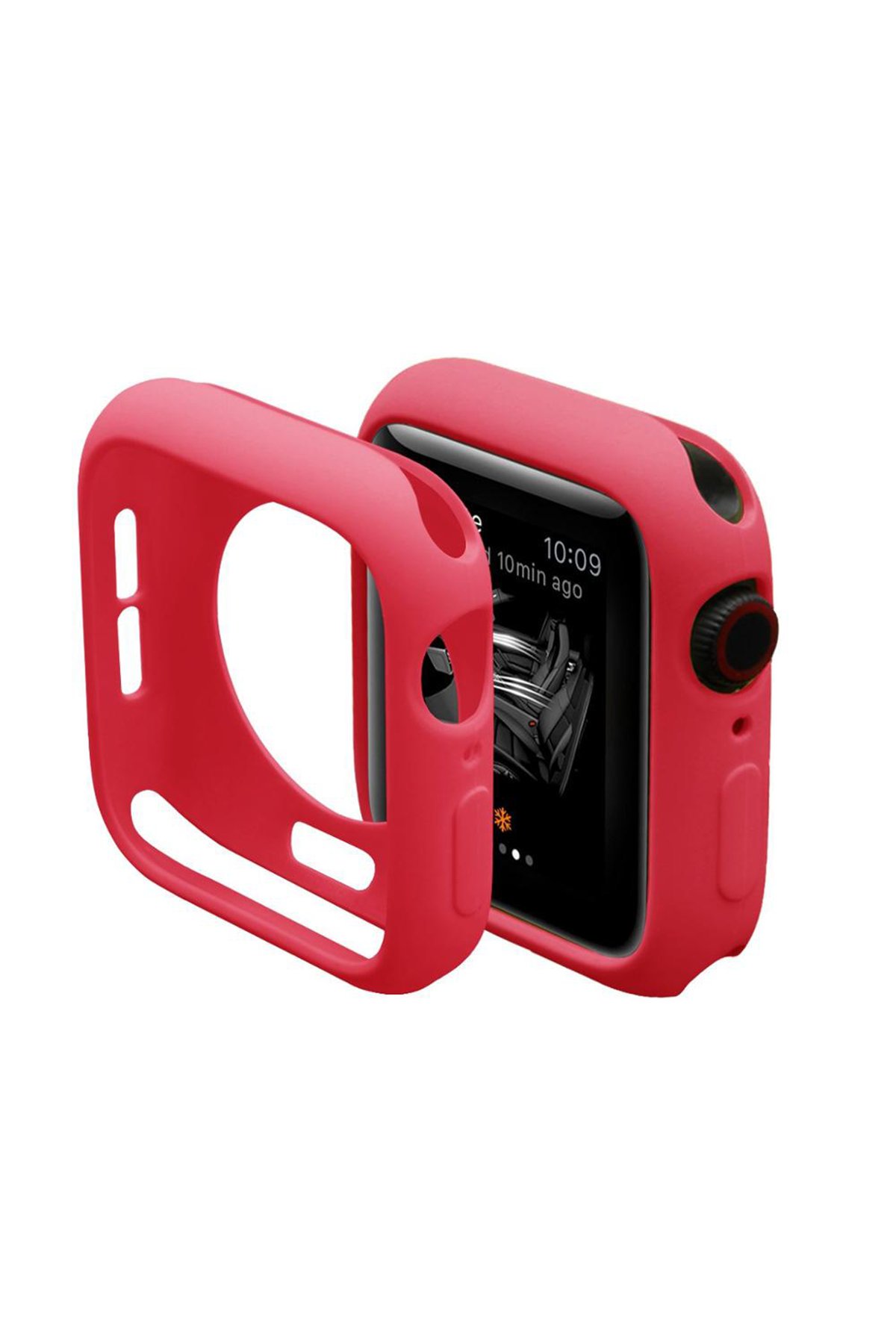 Apple Watch 38mm Silikon Alt Kasa - Kırmızı Apple Watch 38mm Silikon Alt Kasa - Kırmızı