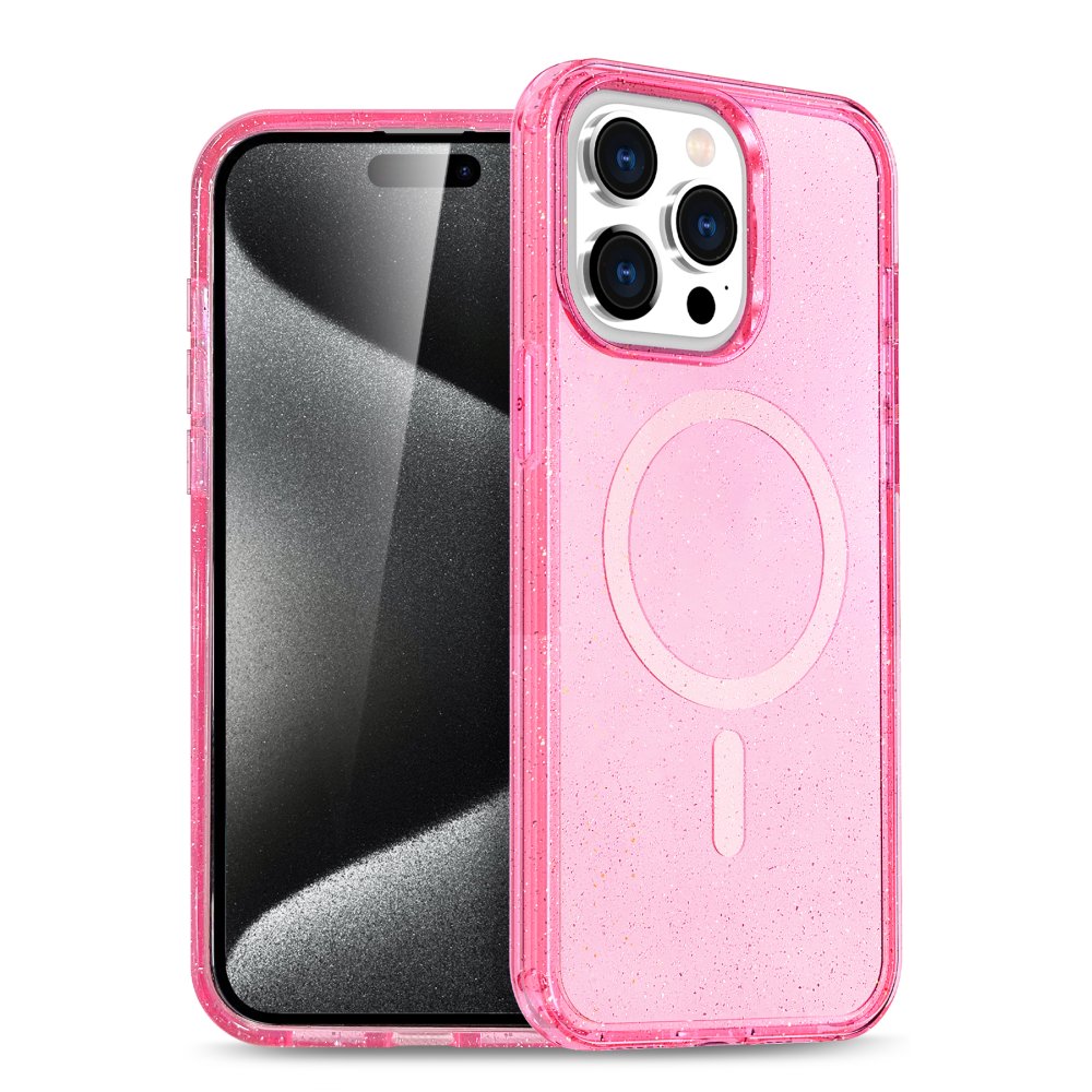  iPhone 16 Pro Max Kılıf Glow Magsafe Kapak - Pembe