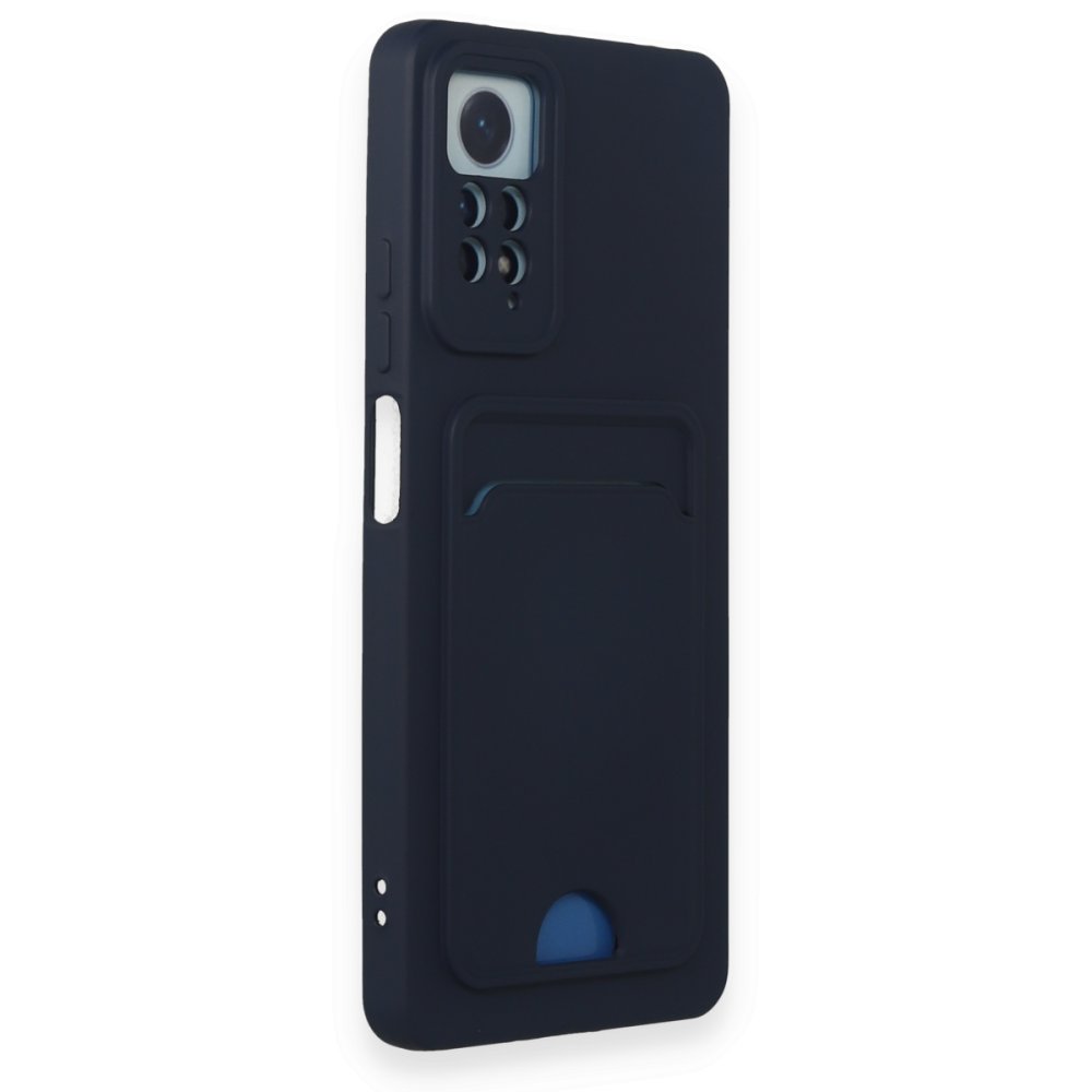 Redmi Note 12 Pro 4G Kılıf Kelvin Kartvizitli Silikon - Lacivert