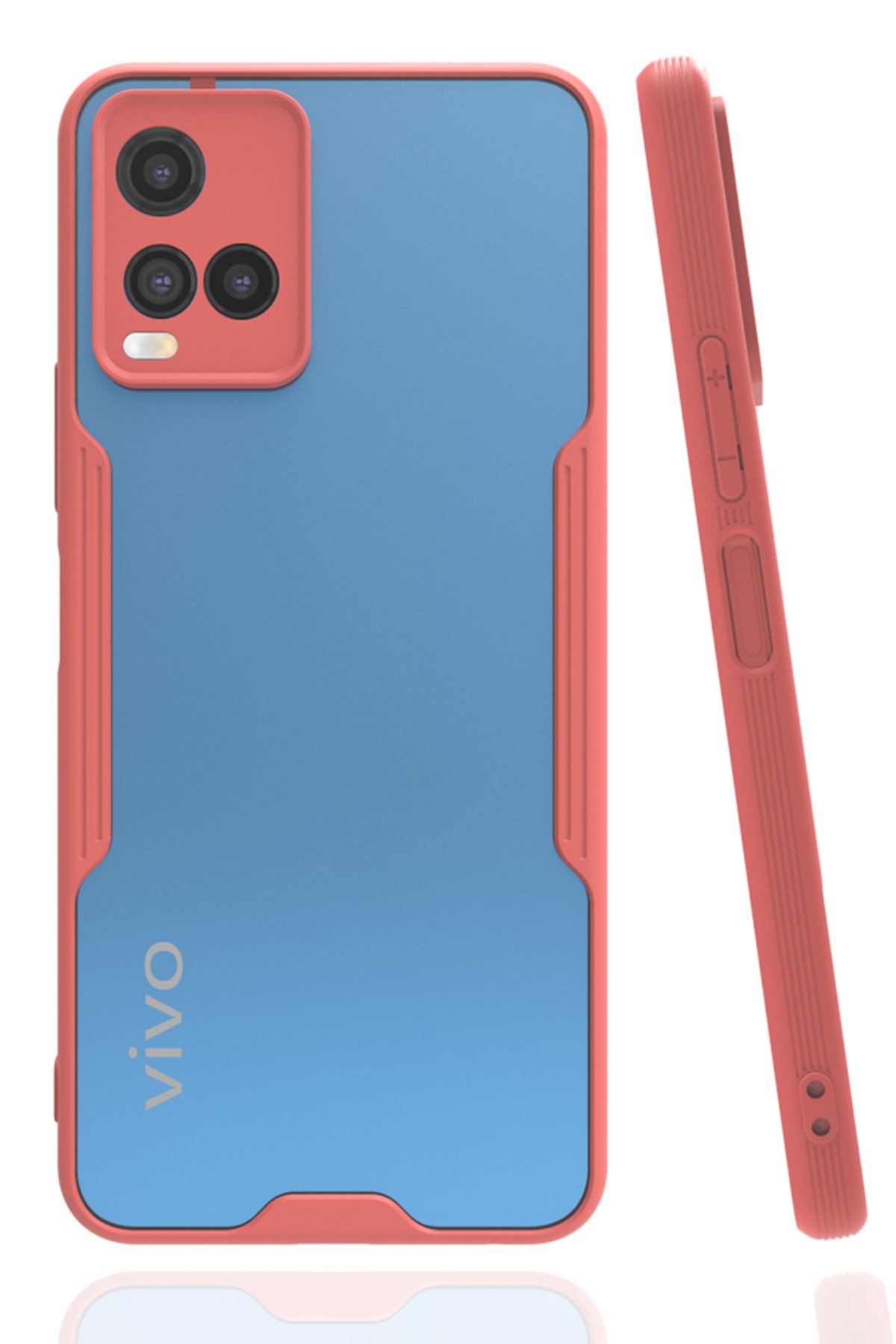  Vivo Y33S Kılıf Platin Silikon - Pembe
