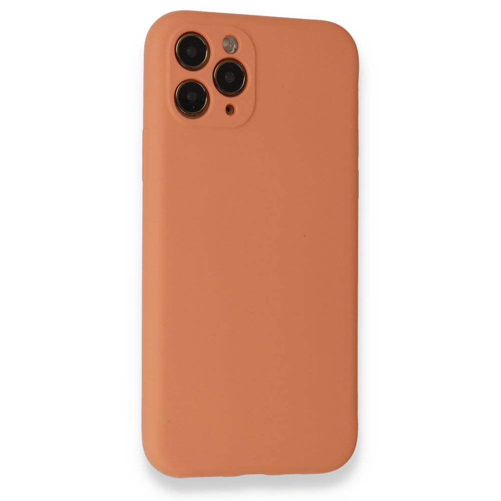 iPhone 11 Pro Kılıf Nano içi Kadife Silikon - Mat Turuncu iPhone 11 Pro Kılıf Nano içi Kadife Silikon - Mat Turuncu
