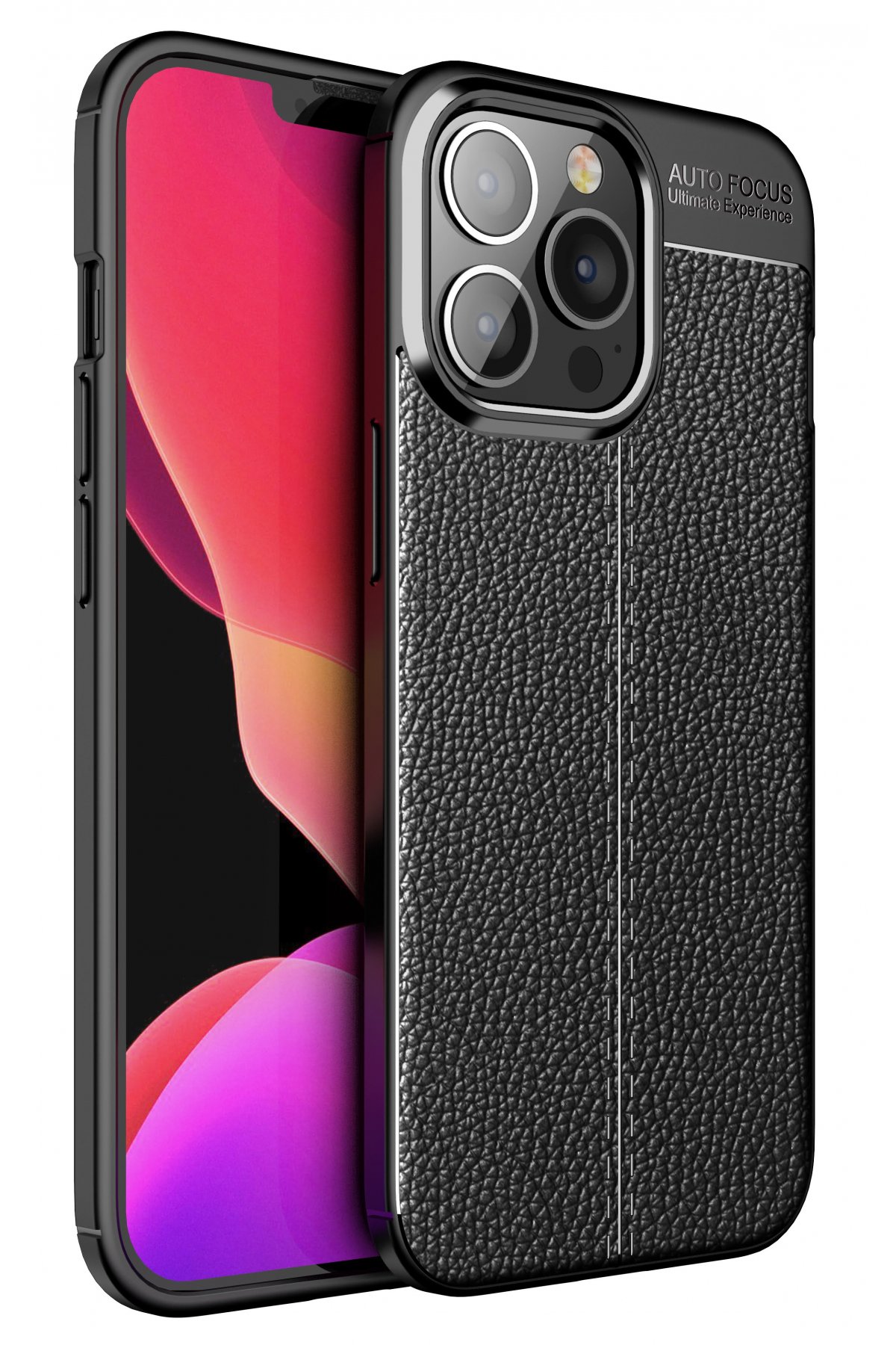 iPhone 13 Pro Max Kılıf Auto Focus Kapak - Siyah  iPhone 13 Pro Max Kılıf Auto Focus Kapak - Siyah