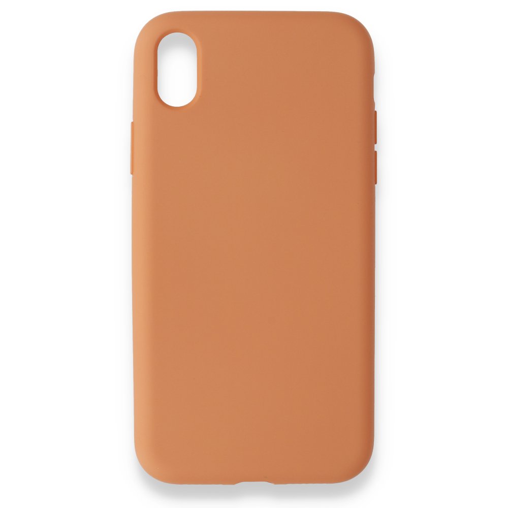 iPhone XR Kılıf Nano içi Kadife Silikon - Turuncu  iPhone XR Kılıf Nano içi Kadife Silikon - Turuncu