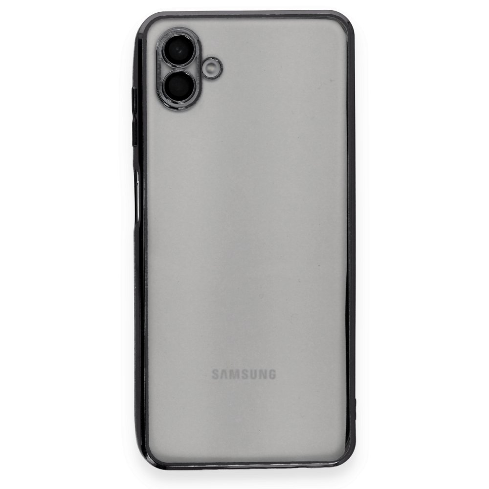  Samsung Galaxy A04 Kılıf Razer Lensli Silikon - Siyah